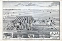 Peter Jacobs, Stock Farm, Residence, Serena, La Salle County, Bend School House, La Salle County 1876